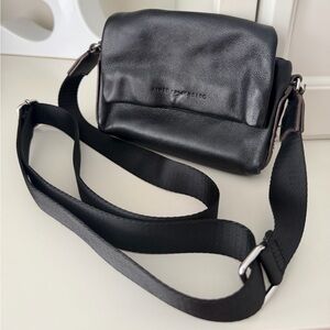 AIMEE KESTENBERG Mini Black Soft Smooth Leather Cross Body Purse Bag Women’s